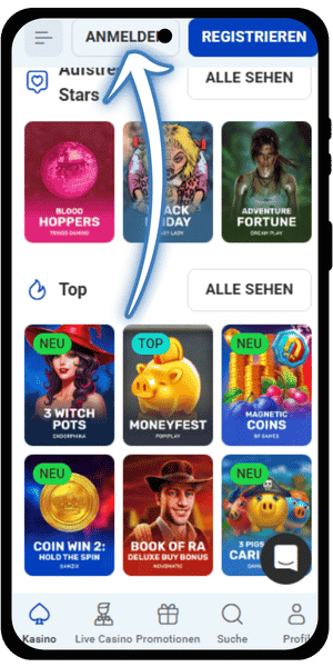 Mit bestehendem Konto anmelden