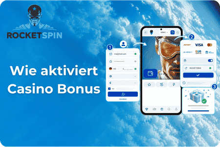 Rocket Spin Casino Bonus im Promotions-Bereich auswählen