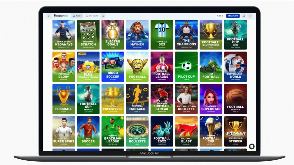 Label Fußball finden Rocket Spin casino